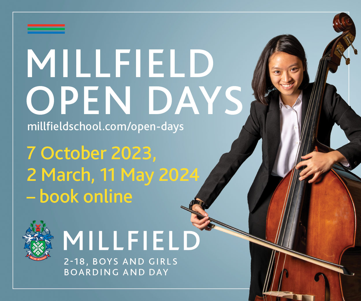 Millfield School all open days rectangular 16 Aug 2023