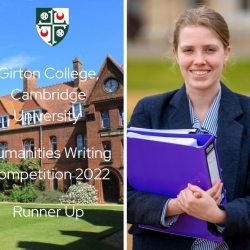 Runner Up Success for Canfordian in Cambridge Essay Competition 2022