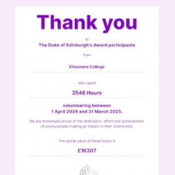 Ellesmere College Celebrates Outstanding Social Value and Duke of Edinburgh Achievements