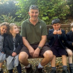 Reception pupils meet some of King's Ely's green-fingered superheroes