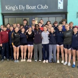 Shrewsbury School students visit King's Ely for Half Term Rowing Camp