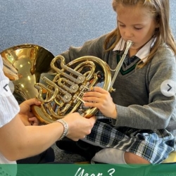 Year 3 trying their hand at brass