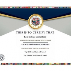 Kent College Recognised as Top Global IB School for 2025