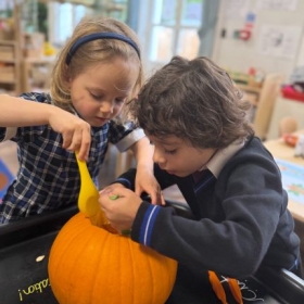 Reception Class Experience a Pumpkin Exploration! - Photo 1