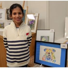 Year 6 Pupil Showcases Paintings At SMAG Art Show - Photo 1