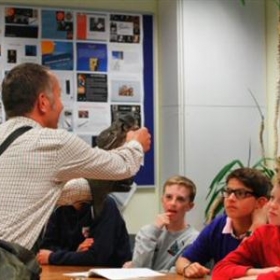 Oundle's junior scientists enjoy a spectacular indoor falconry display - Photo 2