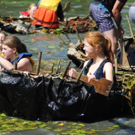 The annual Bedales Coracle Race - Photo 1