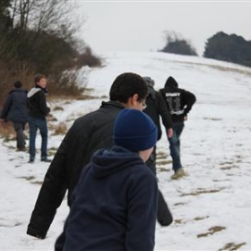 Box Hill School staff and students climb a snowy Box Hill - Photo 2