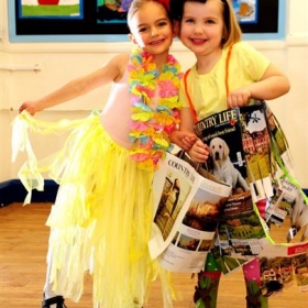 BADMINTON GIRLS HOLD 'TRASHION' SHOW IN AID OF CHILDREN'S HOSPICE - Photo 1